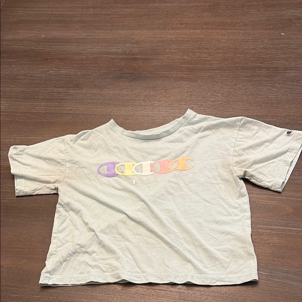 Champion White and Blue Short Sleeve Tees